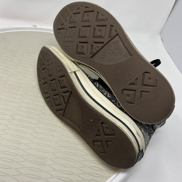 Converse High Tops 7.5 Women Shoes Goretex Sneakers Black Waterproof Spell Out - Picture 5 of 12